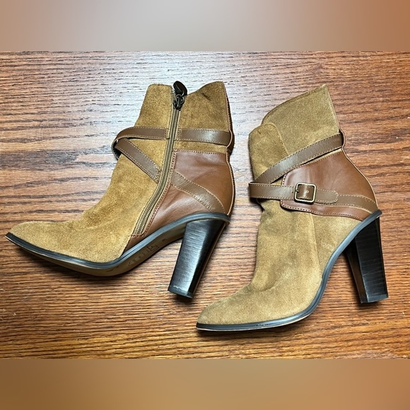 Ann Taylor Loft brown suede leather boots shoes size 6M - Picture 10 of 11